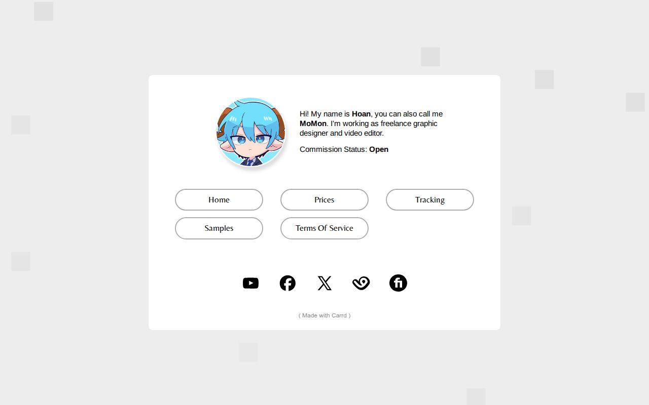 Carrd profile picture for @momon